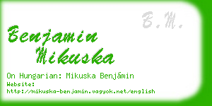 benjamin mikuska business card
